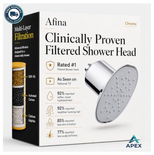 Filtered shower head high - head,